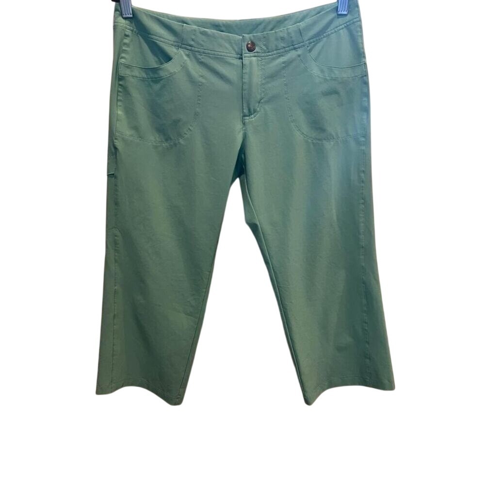 Patagonia Womens Seafoam Green Cropped Hiking Pants Straight Leg Size 6
